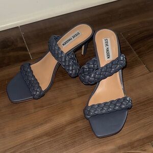 Steve Madden braided blue heels